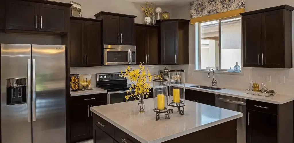 Cabinet painting results with freshly painted kitchen cabinets in Detroit, MI