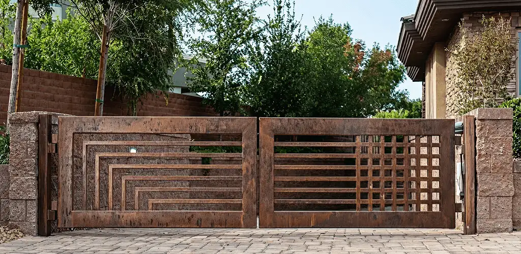 Custom driveway gate installation for a home entrance in Detroit, MI